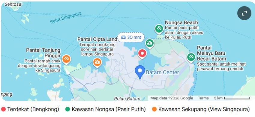 Liburan Murah di Batam! Ini Pantai Terdekat dari Batam Center dengan View Singapura dan Sunrise Cantik