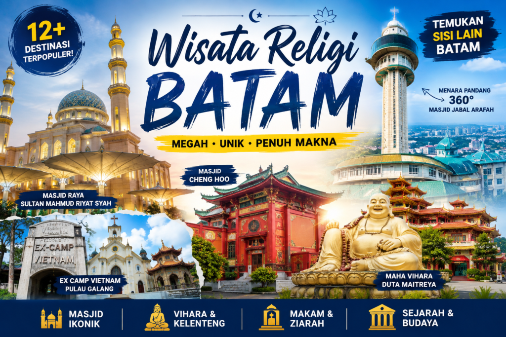 11 Wisata Religi Terpopuler di Batam, Dari Masjid Terbesar hingga Vihara Raksasa