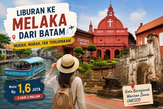 Melaka Jadi Pilihan Liburan Murah dari Batam, Kota Bersejarah Ini Punya Banyak Destinasi Menarik