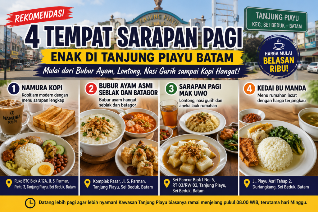 Bingung Cari Sarapan di Batam? Ini 4 Tempat Makan Favorit di Tanjung Piayu yang Wajib Dicoba