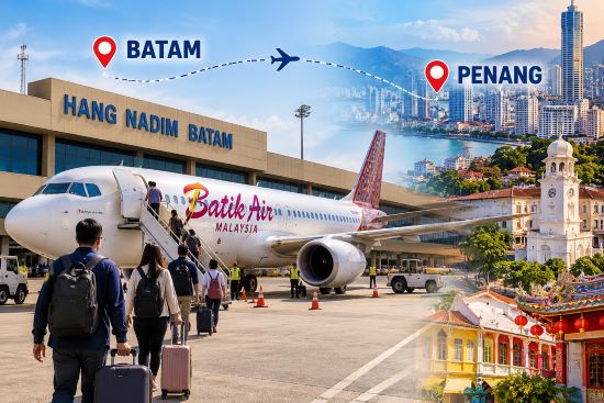 Tak Perlu Transit Kuala Lumpur! Batam Kini Punya Penerbangan Langsung ke Penang