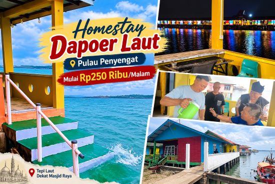 Nikmati Malam di Pulau Penyengat, Homestay Dapoer Laut Dekat Masjid Raya Sultan Riau Ini Bisa Jadi Pilihan